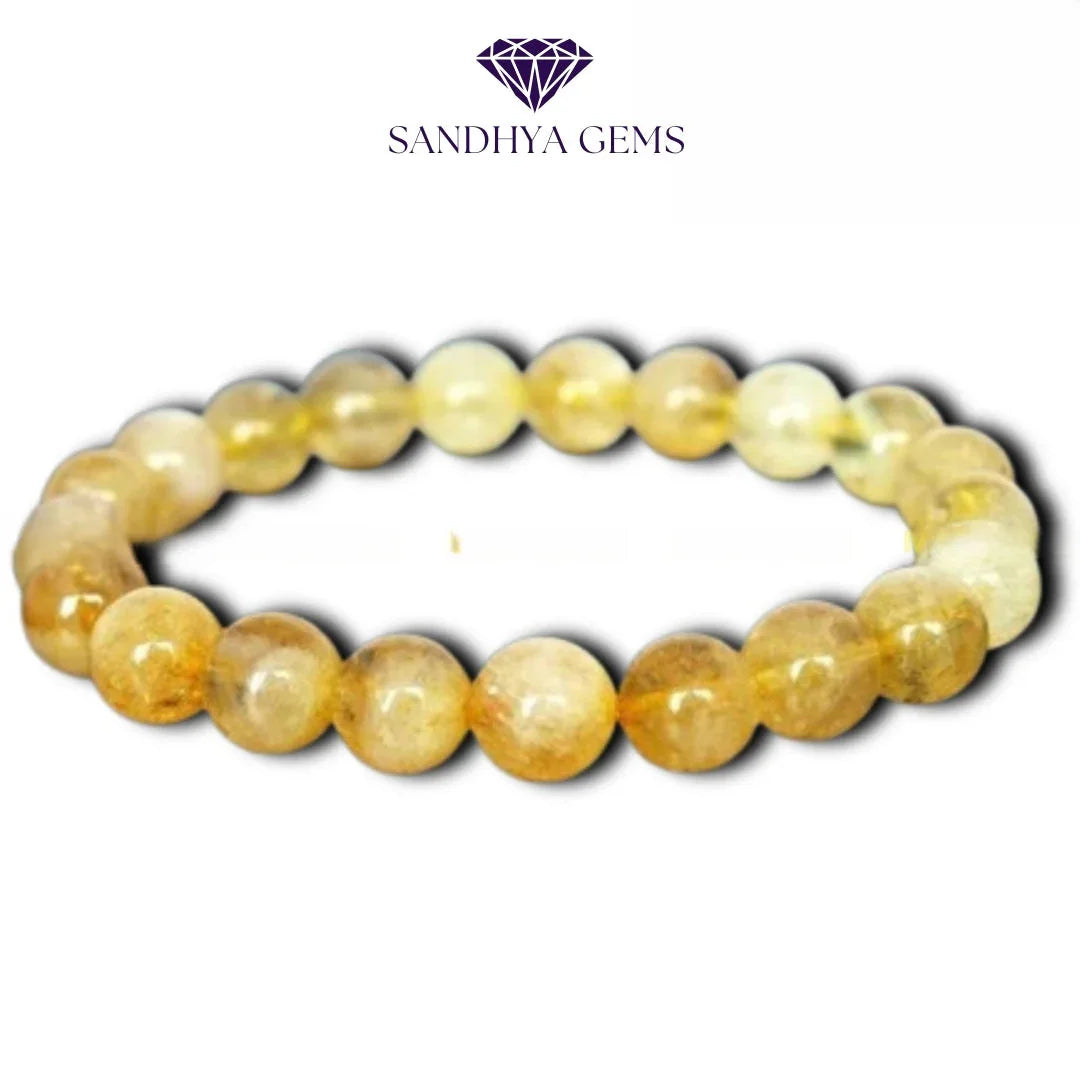 Certified Citrine Gemstone Bracelet – Natural Crystal for Luck, Wealth & Confidence
